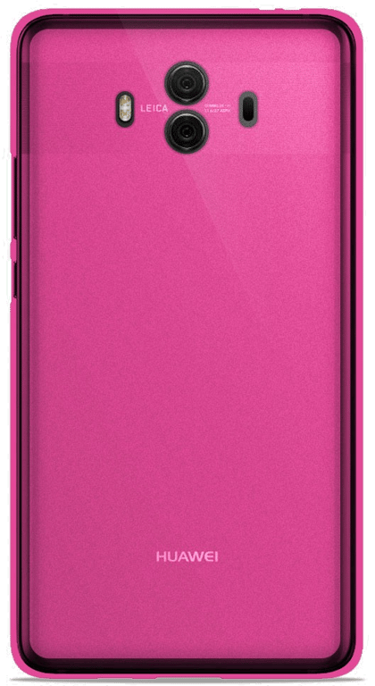 Coque silicone unie compatible Givré Rose Huawei Mate 10