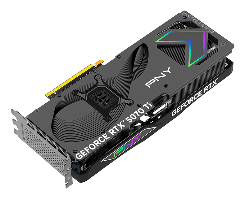 PNY GeForce RTX 5070Ti ARGB Overclocked Triple Fan Neuf - vue 3