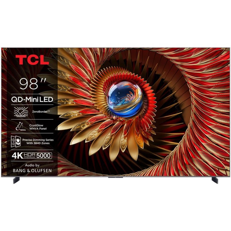 TV QD Mini LED Tcl 98C89K 248 cm 4K UHD 2025 Aluminium brossé - Neuf