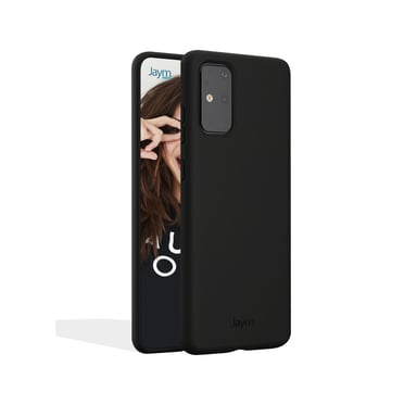 JAYM - Custodia in silicone nero premium per Samsung Galaxy A21S - 100% silicone e microfibra - rinforzata e ultra morbida