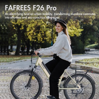 Bicicletta elettrica da città Fafrees F26 Pro, motore da 250 W, batteria integrata da 36 V 14,5 Ah, connessione tramite APP