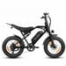 Bicicleta eléctrica todoterreno ESKUTE V202, batería de larga duración de 48 V y 20,8 Ah, doble suspensión - negra