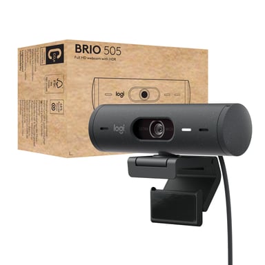 Logitech BRIO 505 - Cámara web - color - 4 MP - 1920 x 1080 - 720p, 1080p - audio - USB-C