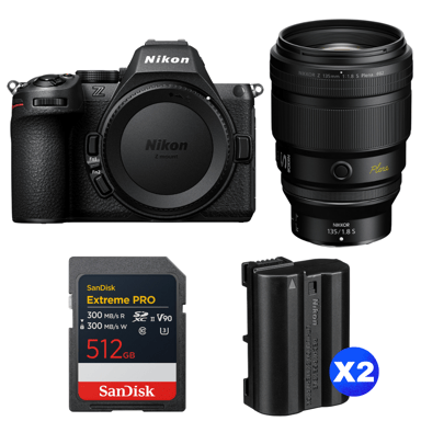 Appareil photo hybride Nikon Z5 II + 135mm f/1.8 S Plena + 1 SanDisk 512GB Extreme PRO UHS-II + 2 Nikon EN-EL15c + Ebook ''20 astuces pour des images qui claquent''
