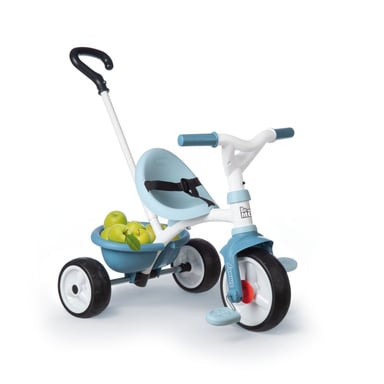 Tricycle Smoby Be Move Bleu avec Canne et Roues Silencieuses