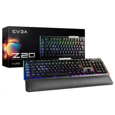 EVGA Z20 teclado Juego USB Alemán Negro