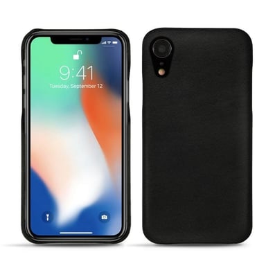 Coque cuir Apple iPhone Xr -  - Noir - Cuir lisse premium
