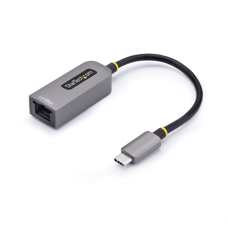 StarTech.com Adaptateur 2.5GbE USB-C vers Ethernet, NBASE-T NIC, USB 3.0 Type-C 2.5/1G Réseau Multi Speed, Compatible Thunderbolt, Windows & Mac - Neuf