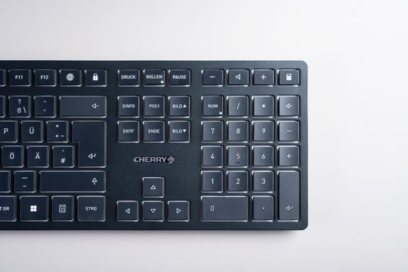 CHERRY KW 9100 SLIM teclado Universal RF Wireless + Bluetooth QWERTY Español Negro