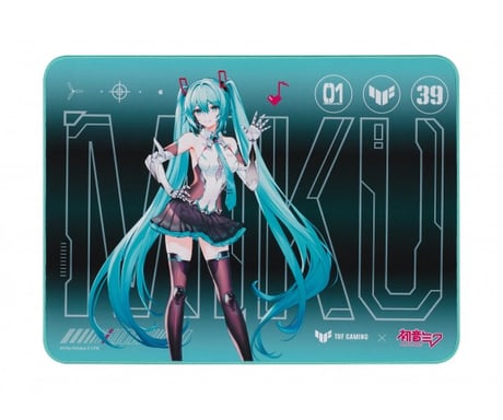 Asus Tapis de Souris - TUF Gaming P1 - Hatsune Miku - Résistant à leau - Antidérapant - Compact