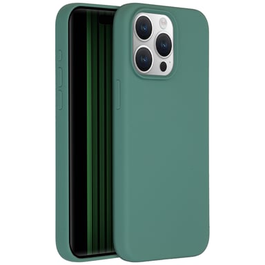 Accezz Coque Liquid Silicone avec MagSafe pour Apple iPhone 15 Pro Max - Vert foncé