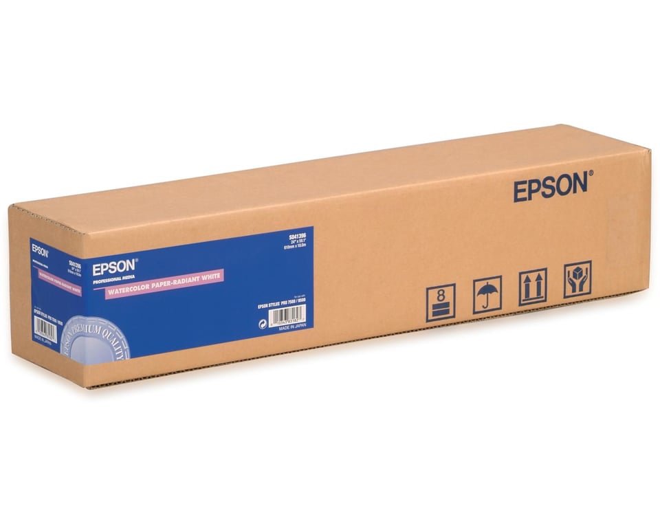 EPSON Watercolor Paper Papier aquarelle texturé à fort grammage rayonnant Rouleau A1 61 cm x 18 190 gm² 1 rouleau x pour SureColor SC P10000 P20000 P6000 P7000... - vue 2