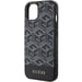 Custodia Guess per iPhone 15 6,1'' nera rigida GCube Stripes MagSafe