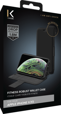 Robusto guscio fitness per Apple iPhone X/XS, nero