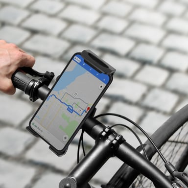 LinQ Soporte teléfono/tablet manillar sujeción asa giratorio 360º Negro