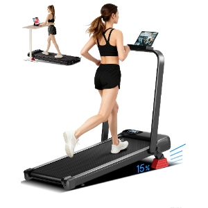 Tapis de Course Pliable ROBORE U18F Ultra-Fin, Inclinaison 15%, Absorption des Chocs 7 Couches, Moteur Silencieux 45dB, Sans Montage, Portable pour la Maison et le Bureau