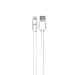 WE Silicona Plana USB a Lightning Cable 1m Compatible con iPhone Se 2020 11 Pro Max XR X XS Max 8 Plus 7 Plus 6S Plus 6 5S 5 iPad - Blanco
