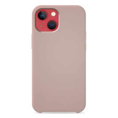 Coque silicone unie Soft Touch Sable rosé compatible Apple iPhone 13