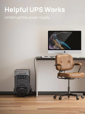AFERIY P310 3600W Central eléctrica portátil 3840Wh LiFePO4, compatible con la aplicación, inversor de onda sinusoidal pura con UPS, enchufe UE, ruedas