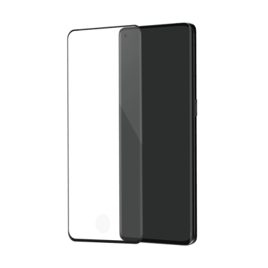 Protector de pantalla de cristal templado de borde a borde para OPPO Find X3 Pro, Negro