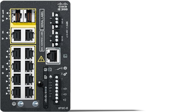 Cisco Catalyst IE-3100-8T2C-E commutateur réseau Géré L2 Gigabit Ethernet (10/100/1000) Noir - Neuf