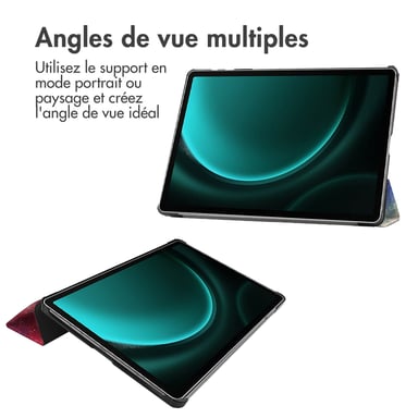 imoshion Coque tablette Design Trifold pour Samsung Galaxy Tab S10 Plus / Tab S9 FE Plus / Tab S9 Plus - Space