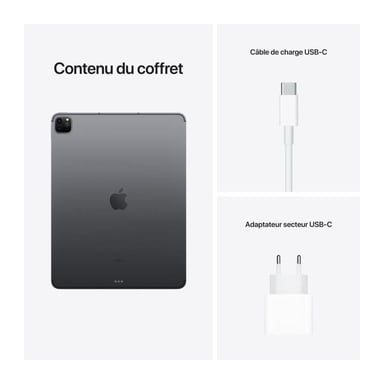 Apple iPad Pro 5G Apple M TD-LTE & FDD-LTE 128 GB 32,8 cm (12.9'') 8 GB Wi-Fi 6 (802.11ax) iPadOS 14 Gris