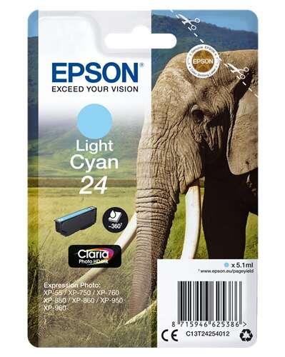 EPSON Cartouche dencre T2425 Cyan Eléphant C13T24254012 - vue 4