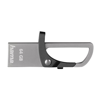 Unità flash USB Hama ''Hook-Style'' 64 GB USB Type-A 2.0 Grigio