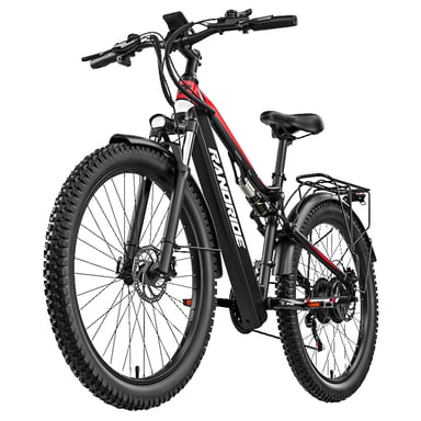 RANDRIDE YG90B Vélo Électrique, Moteur 1000W, Vitesse Max 45km/h, Batterie 48V 17Ah, Autonomie Max 80-90km, Pneus 27.5*2.4'' CST, Charge 120kg