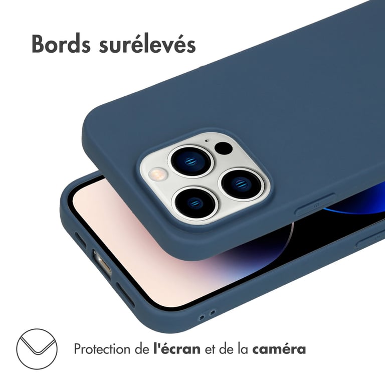 imoshion Coque Couleur pour iPhone 14 Pro - Bleu foncé