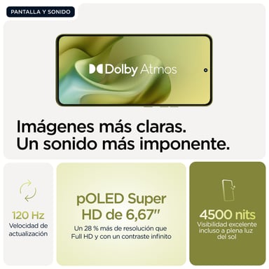 Motorola moto g86 5G 16,9 cm (6.67'') SIM doble Android 15 USB Tipo C 8 GB 256 GB 5200 mAh Verde