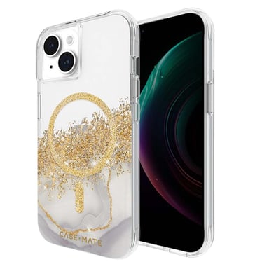 Custodia MagSafe per iPhone 15 / 14 / 13 Karat Decorata con Glitter Oro Eleganti