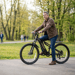 Bicicletta elettrica VITILAN M5 con sospensioni complete, batteria 48V 15Ah, cambio Shimano a 9 velocità - nera