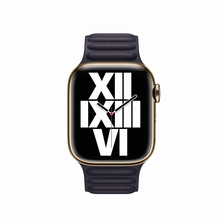 Bracelet à maillons cuir pour Apple Watch 41 mm - M/L - Minuit - Apple