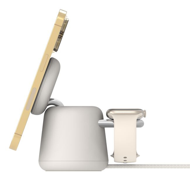 Belkin BoostCharge Pro Casques, Smartphone, Smartwatch Beige Secteur Recharge sans fil Charge rapide Intérieure - Neuf