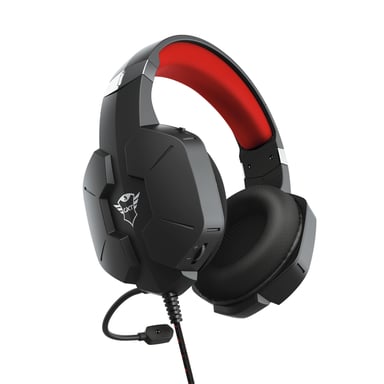Trust GXT 323 Carus Auriculares con cable Diadema Play Negro, Rojo
