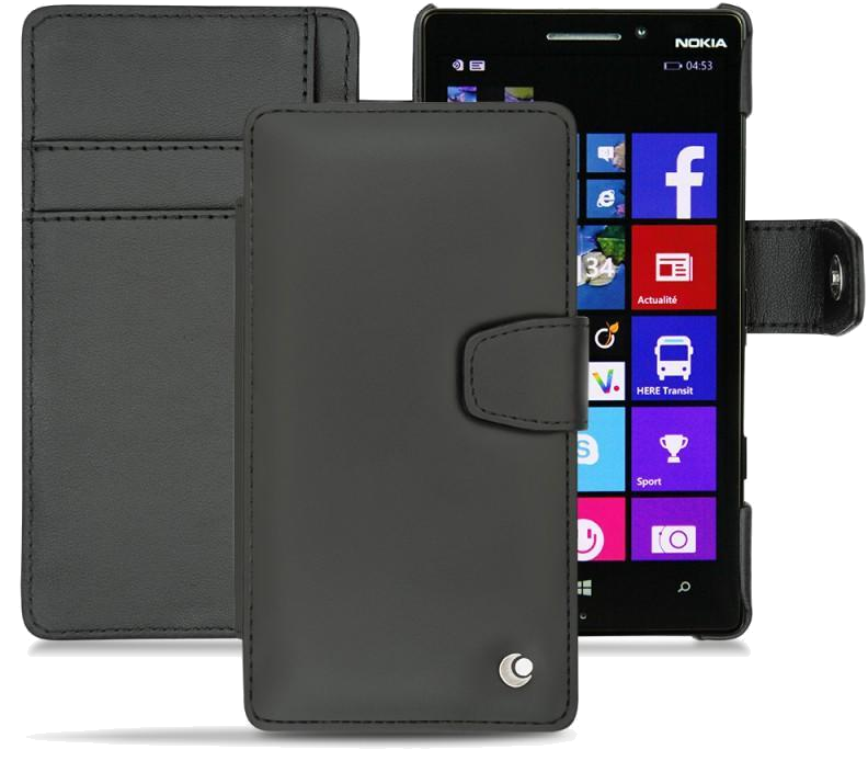 Housse cuir Nokia Lumia 930 - Rabat horizontal portefeuille - Noir - Nappa - Black - NOREVE