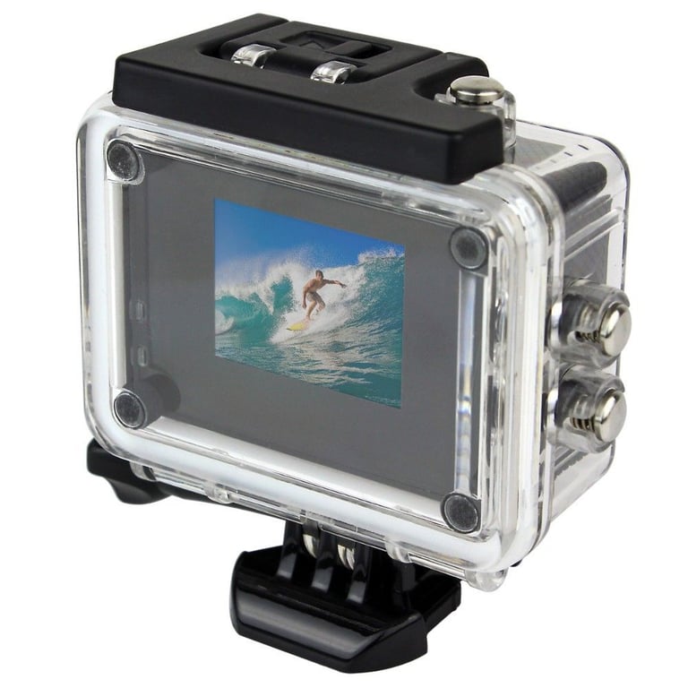Camera Embarquée Sport LCD Caisson Étanche Waterproof 12 Mp FullHD 1080P Or 16Go YONIS