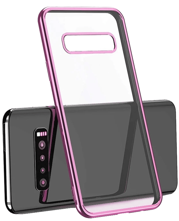 Pack Protection pour SAMSUNG Galaxy S10E (Coque Chrome Silicone + Film Verre Trempe)