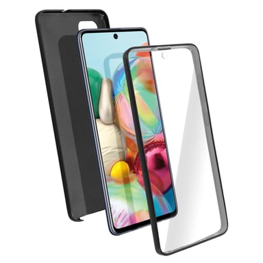 Coque pour Samsung Galaxy A71 Protection Arrière Rigide et Avant Souple Noir