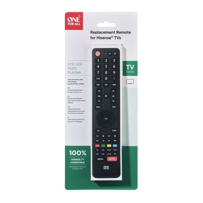 One For All TV Replacement Remotes URC 1916 télécommande IR Wireless Appuyez sur les boutons - vue 3