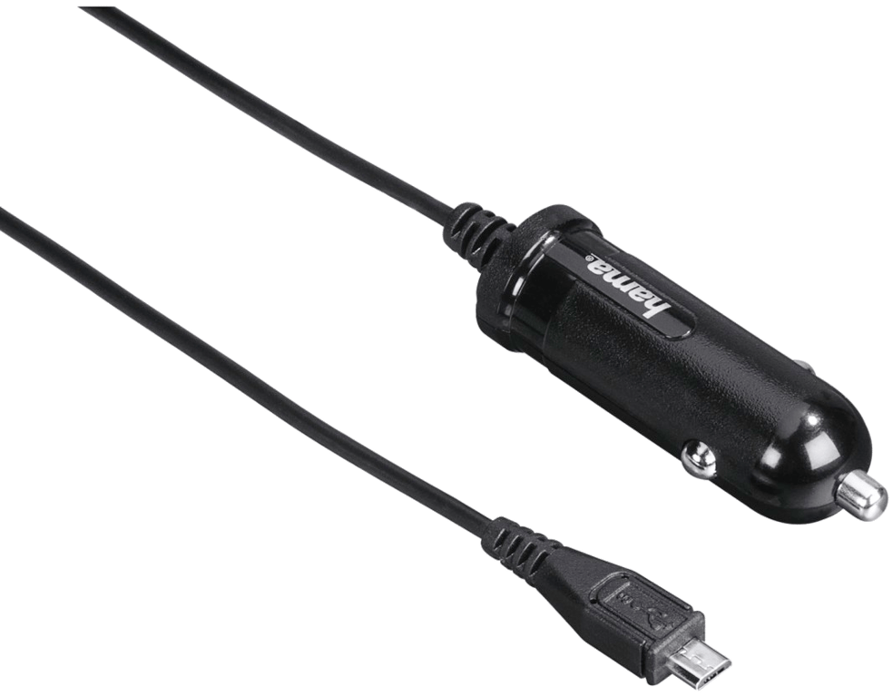 Chargeur allume-cigare micro USB, Noir, 2,4A