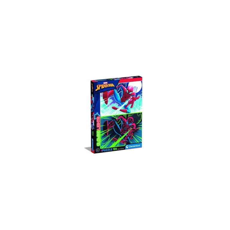 Clementoni Glowing Lights 104 pièces Spider Man Neuf