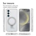 Accezz Coque Ring Stand avec MagSafe pour Samsung Galaxy S25 - Transparent