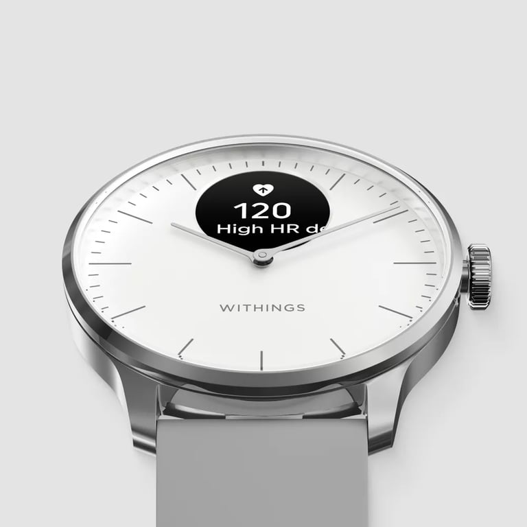 Withings ScanWatch Light OLED 37 mm Hybride Argent - Neuf