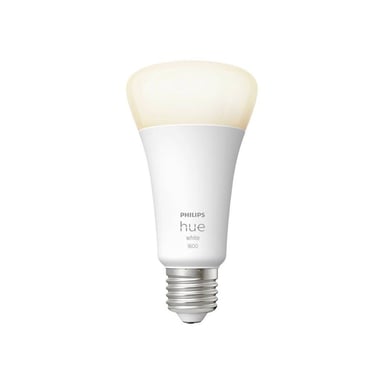 Lampadina LED connessa Philips Hue White E27 100W, compatibile con Bluetooth e assistente vocale