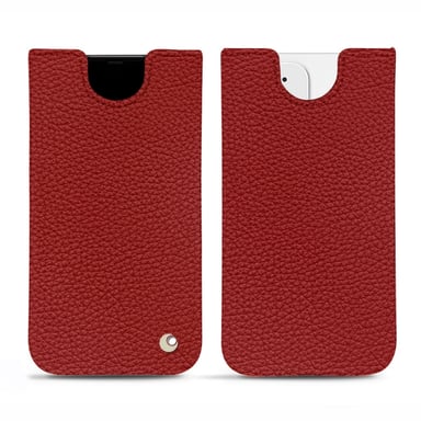 Pochette cuir Apple iPhone 12 mini - Pochette - Rouge - Cuir grainé