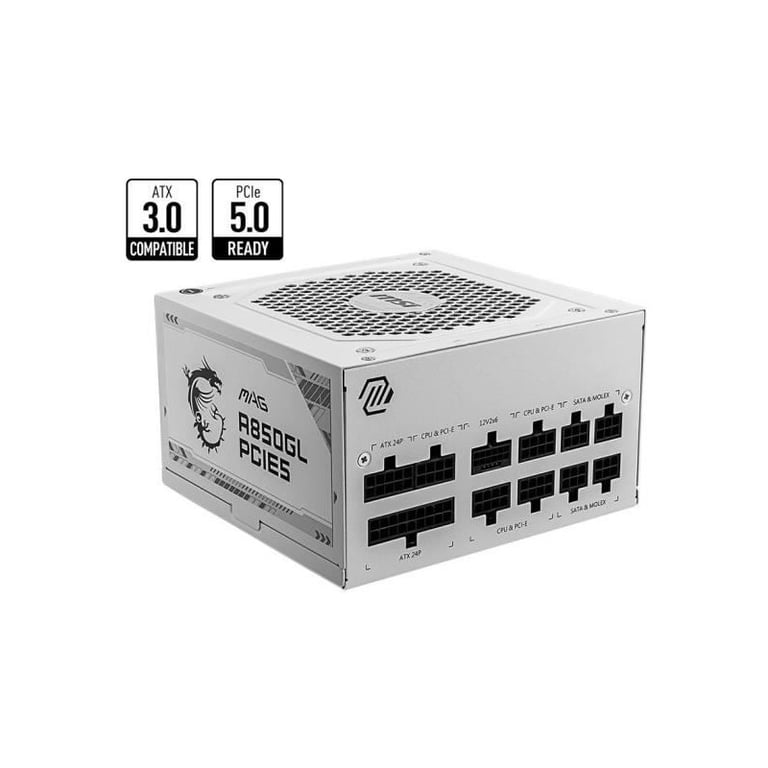 MSI - MAG A850GL PCIE5 WHITE - Bloc d'alimentation interne - 850W - Neuf