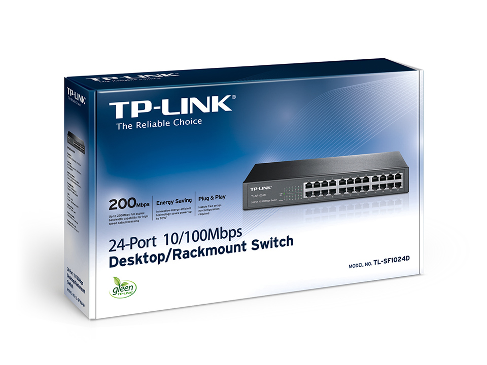 TP Link TL SF1024D 24 ports /10100Non manageable - vue 3
